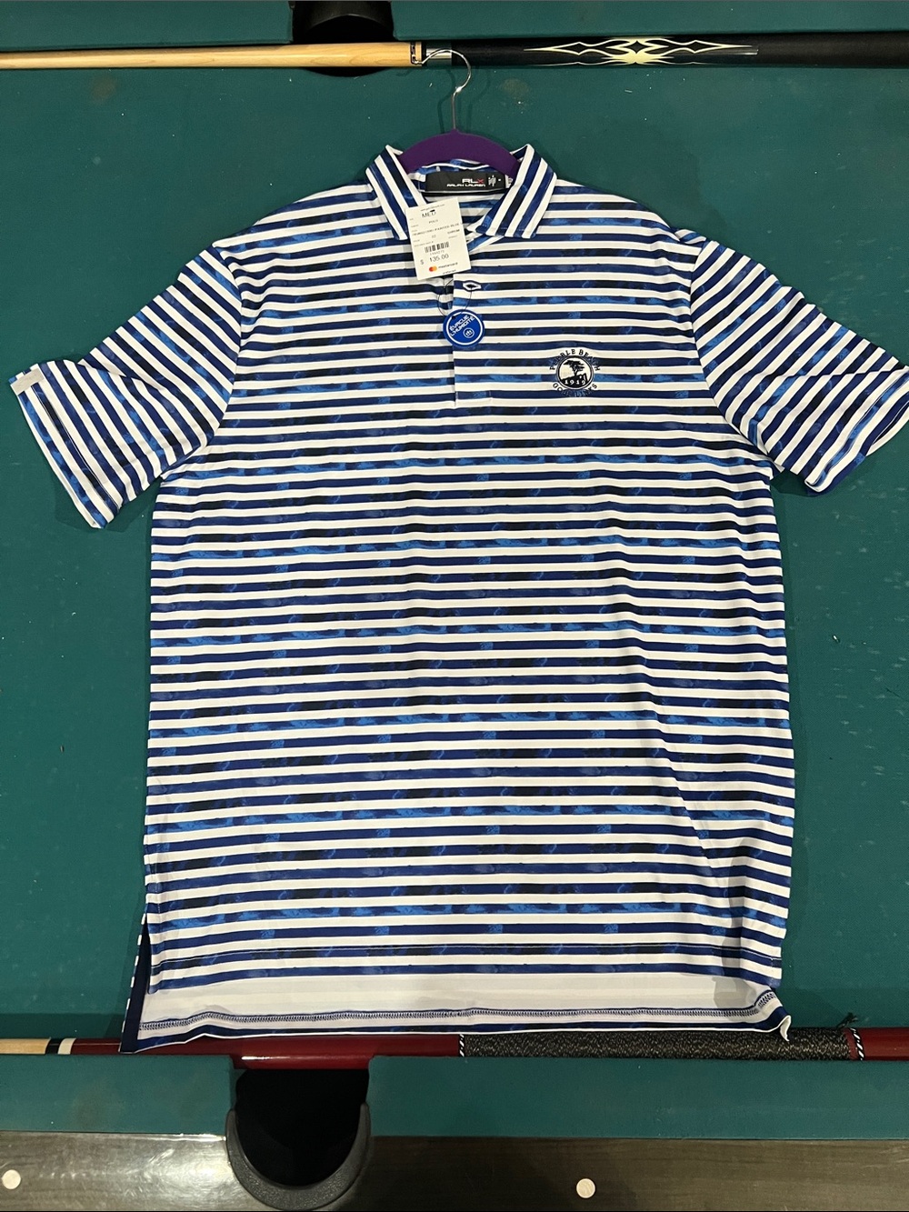 Polo by Ralph Lauren Blue & White Striped Short-Sleeve Polo
